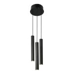 Nordlux Vico Suspension Luminaire Métal Noir | Convient pour 3x GU10