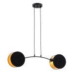 Emibig Suspension Luminaire Motif Acier Noir | Convient pour 2x E27 - Max 15W