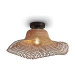 Good&Mojo Plafonnier Ibiza Bambou Brun S | Convient pour 1x E27 