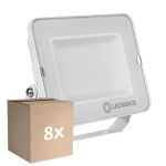 Lot 8x Ledvance Projecteur LED Compact Blanc 50W 4500lm 100D - 830 Blanc Chaud | IP65 - Symétrique 