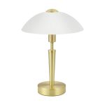 Eglo Lampe De Chevet Solo 1 Acier Dorée Blanc | IP20 - Convient pour 1x E14 