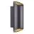 Nordlux Nico Applique Murale Aluminium Noir Up & Down | IP54 - Convient pour 2x GU10