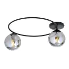 Emibig Plafonnier Sopra Acier Noir | Convient pour 2x E14 - Max 10W