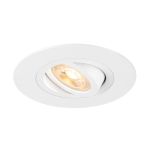 SLV New Tria 75 XL Spot Aluminium Wit Rond | Zaagmaat 75mm - Geschikt voor 1x GU10 
