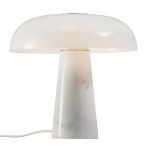 DFTP by Nordlux Tafellamp Glossy Marmer en Glas Wit | 320mm - Geschikt voor 1x E27