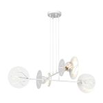 Emibig Hanglamp Xotic Staal Wit | Geschikt voor 4x E27 - Max 15W