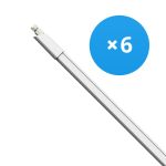Voordeelpak 6x LED Waterdichte Montagebalk 27W 2970lm - 840 Koel Wit | 150cm