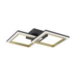 Eglo Plafondlamp Calliera Staal Zwart Goud 18.4W 2500lm - 840 Koel Wit | IP20 - Dimbaar 