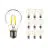Voordeelpak 10x Noxion Lucent LED E27 Peer Filament Helder 7W 806lm - 822-827 Dim To Warm | Dimbaar - Vervangt 60W