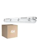 Voordeelpak 4x Ledvance LED Waterdichte Montagebalk Vochtbestendig Value 18W 2160lm - 840 Koel Wit | 60cm 